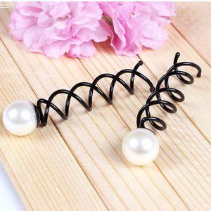 2pcs Pearl Spring Screw Pin